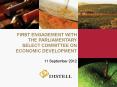 FIRST ENGAGEMENT WITH THE PARLIAMENTARY SELECT COMMITTEE ON ECONOMIC DEVELOPMENT 11 September 2012 PowerPoint PPT Presentation