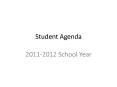 Student Agenda PowerPoint PPT Presentation