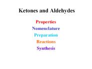Ketones and Aldehydes