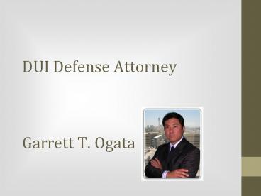 DUI Defense Attorney