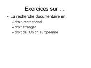 Exercices sur 