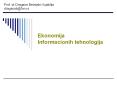 Ekonomija Informacionih tehnologija PowerPoint PPT Presentation