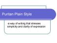 Puritan Plain Style PowerPoint PPT Presentation