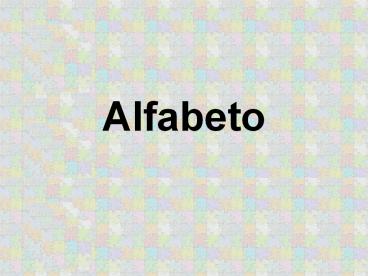 Alfabeto