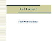 FSA Lecture 1