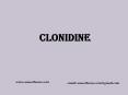 CLONIDINE PowerPoint PPT Presentation