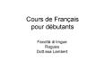 Cours de Fran PowerPoint PPT Presentation