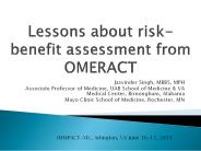 Lessons about risk-benefit assessment from OMERACT