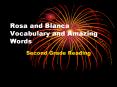 Rosa and Blanca Vocabulary and Amazing Words PowerPoint PPT Presentation