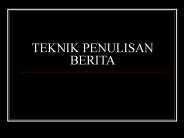TEKNIK PENULISAN BERITA