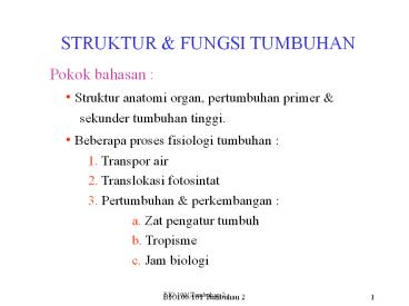 BIO100/101 Tumbuhan 2