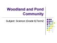 Woodland and Pond Community PowerPoint PPT Presentation