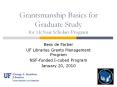 Grantsmanship Basics for Graduate Study for McNair Scholars Program PowerPoint PPT Presentation