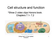 Cell structure and function
