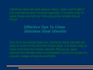 Effective Tips To Clean Stainless Steel Utensils
