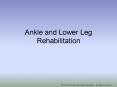 Ankle and Lower Leg Rehabilitation PowerPoint PPT Presentation