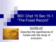 BIO: Chpt 15 Sec 15-1 