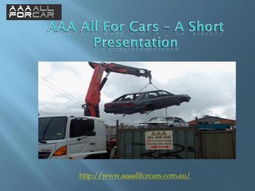 Cash For Scrap Cars Sydney