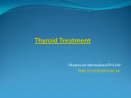 Thyroid treatment in homeopathy