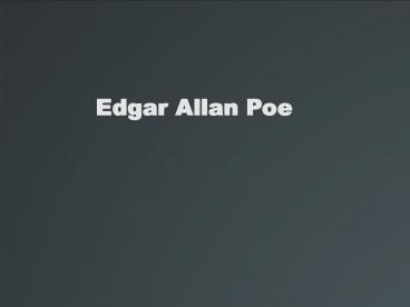 Edgar Allan Poe