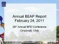 Annual BEAP Report February 24, 2011 PowerPoint PPT Presentation