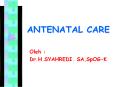 ANTENATAL CARE PowerPoint PPT Presentation