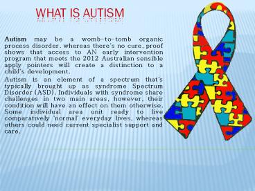 What is autism