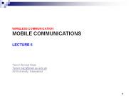 Wireless Communication Mobile Communications  Lecture 6
