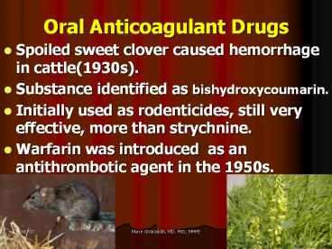 Oral Anticoagulant Drugs
