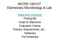 MICRB 106/107 Elementary Microbiology PowerPoint PPT Presentation