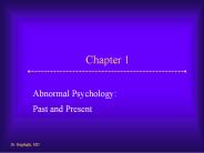 Abnormal Psychology: