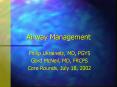 Airway Management PowerPoint PPT Presentation