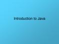 Introduction to Java PowerPoint PPT Presentation