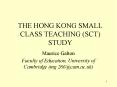 THE HONG KONG SMALL CLASS TEACHING (SCT) STUDY PowerPoint PPT Presentation
