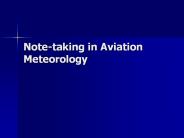 Note-taking in Aviation Meteorology