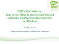 NEON Conference: Does Social Enterprise create meaningful and sustainable employment opportunities for ex-offenders? 13th October 2011 Sharron Frammingham and Victoria Wasteney PowerPoint PPT Presentation