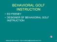 BEHAVIORAL GOLF INSTRUCTION PowerPoint PPT Presentation