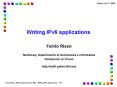 Writing IPv6 applications PowerPoint PPT Presentation