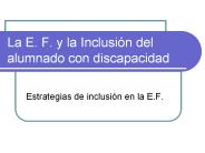 La E. F. y la Inclusi