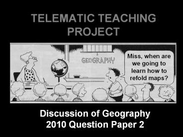 TELEMATIC TEACHING PROJECT