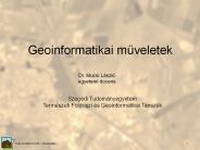Geoinformatikai muveletek