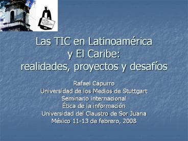 Las TIC en Latinoam