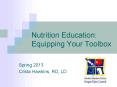 Nutrition Education: Equipping Your Toolbox PowerPoint PPT Presentation