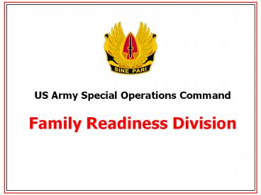 US Army Special Operations Command