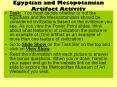 Egyptian and Mesopotamian Artifact Activity PowerPoint PPT Presentation
