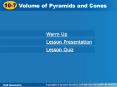 Volume of Pyramids and Cones PowerPoint PPT Presentation
