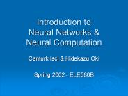 Introduction to Neural Networks