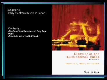 Early Electronic Music in Japan