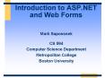 Introduction to ASP.NET and Web Forms PowerPoint PPT Presentation