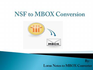 Lotus NSF to MBOX